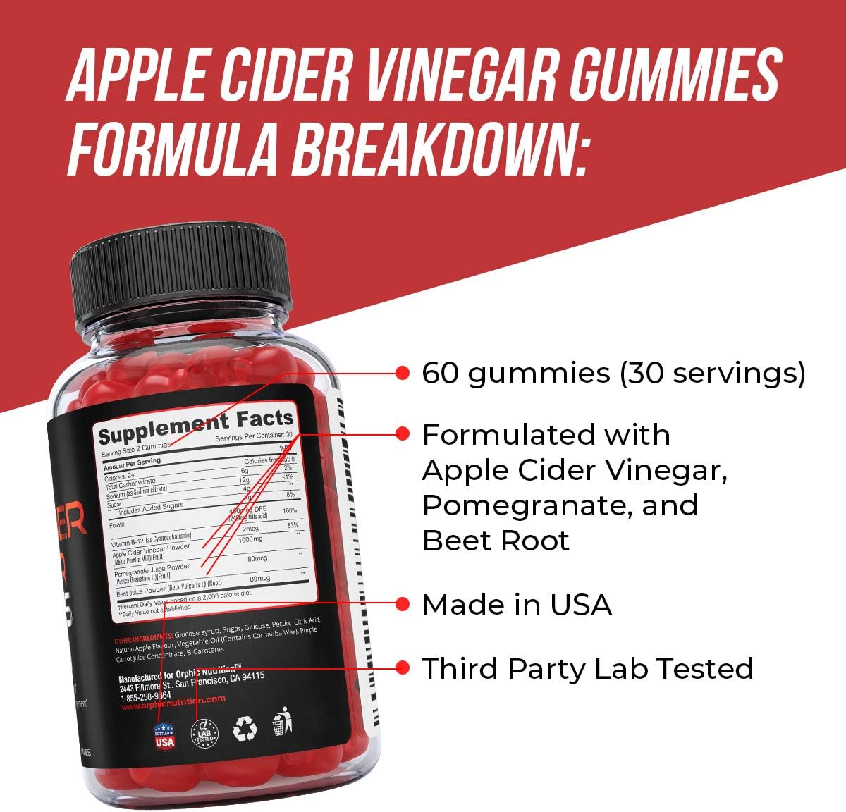 Apple Cider Vinegar Gummies - 1000mg - Formulated for Weight Loss, Energy Boost & Gut Health - Supports Digestion, Detox & Cleansing - Natural ACV Gummies W/ VIT B12, Beetroot & Pomegranate: Health & Personal Care