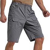 Hiwise Men's Hiking Cargo Shorts Stretch Tactical Outdoor Work Shorts Water Resistant Lightweight Shorts with Multi Pockets