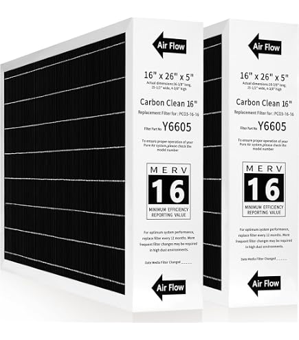 Amazon.com: Pack of 3 Lennox Y6605 16 x 26 x 5 Inch MERV 16