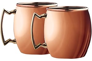 Silver One intl MG-2PK Moscow Mule Mug (Pack of 2), 20 oz., Copper
