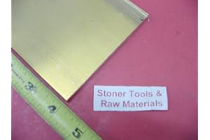 STONER METALS 1/4" x 4" C360 Brass Flat BAR 4" Long Solid .250" Mill Stock H02