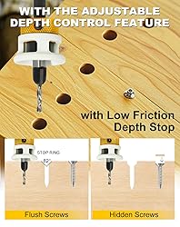 Gubeter Carbide Tipped Countersink Drill Bits Set