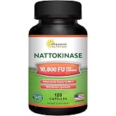 Nattokinase Supplement - 10,800 FU Per Serving - 120 Capsules | Nattokinase with Vitamin K2 &amp; Aged Garlic - Natural Natto Enzyme Complex for Men &amp; Women