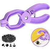 GEOCCI Safety Eye Tool Auxiliary Tool for Attaching Safety Eyes for Crocheting Safety Eyes Crochet Tools for Amigurumi Crochet & Stuffed Animal Eyes Making Supplies Tool(Purple)