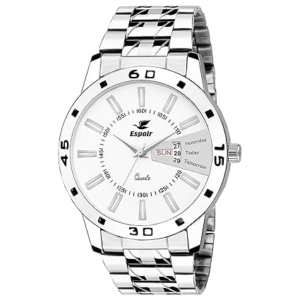 Analog White Dial Mens Watch - ES132
