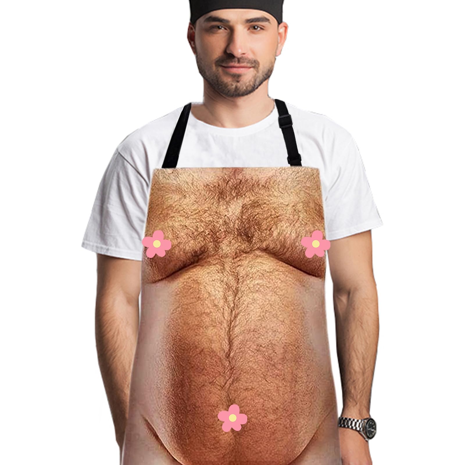 White Elephant Gifts for Adults,Funny Gifts Apron Belly Christmas Stocking Stuffers Gag Gifts for Dad Him Men Adults (Apron-belly)