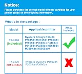 LCL TK3160 Toner Cartridge w/ Chip for Kyocera ECOSYS P3045dn P3050dn M3145dn view 2