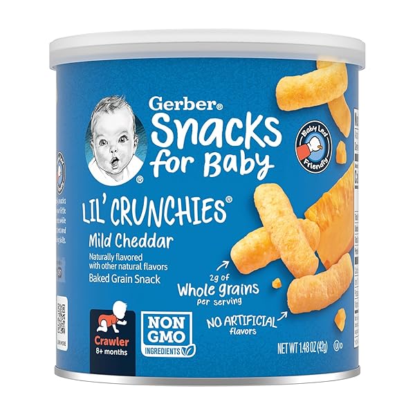 GERBER GRADUATES LIL’ CRUNCHIES, MILD CHEDDAR – 1.48OZ