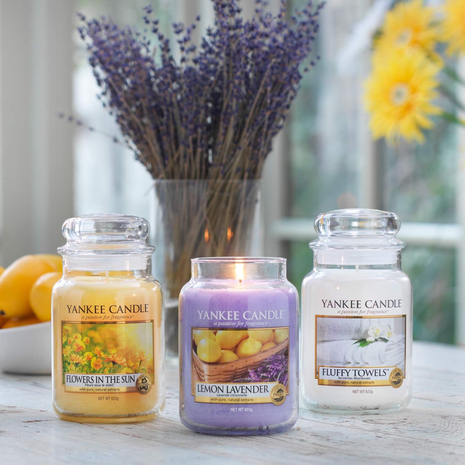 Yankee Candle 1073481EZ Large Jar Candle Lemon Lavender: Home & Kitchen