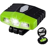 LHOTSE Ultra Bright Mini Hands Free Cree LED Clip on Cap Light - Rechargeable Waterproof Hat Light Flashlight Portable Headlamp for Fishing Camping Hand Work Baseball Caps