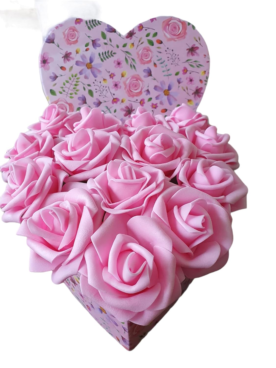 Artificial Rose Box (Pink) Amazon.co.uk Handmade