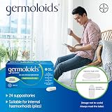 Germoloids Haemorrhoid Suppositories 55 g 24 Count Triple Action with view 4