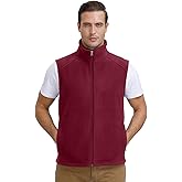 MOHEEN Men's Fleece Vest Outdoor Full Zip Softshell Sleeveless Jacket with Pockets