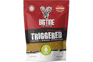 Big Tine Triggered Protein and Mineral Deer Attractant, Pear Flavor, 5 lbs Bag, Great Addition to Wildlife Feed, Long Lasting Scent, Packed with Vitamins and Minerals