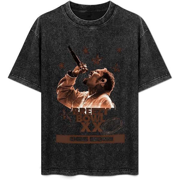 HEILUTKEW Chris Rap Brown Men and Women Retro Casual Fashion