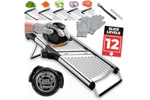 Gramercy Adjustable Mandoline Food Slicer, Mandoline Slicer for Kitchen, Mandolin, Potato Slicer, Tomato Slicer, Carrot Slice
