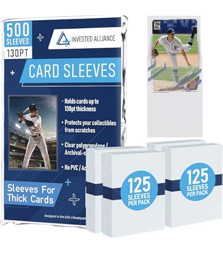 Amazon.com: Platinum Protectors Thick Penny Sleeves for up to 240pt Thicker  Cards Auto Jersey Patch Cards (100 Pack) : Toys & Games
