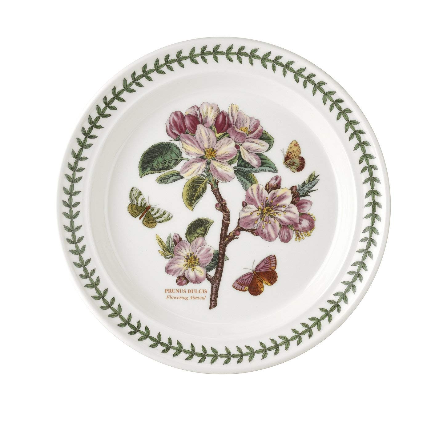 Portmeirion x Botanic Garden Set of 6 Dinner Plates - Ceramic White Color with Elegant Floral Design, Suitable for Everyday Dining or Picnics, Earthenware, Made in England, Size 25cm