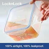 LocknLock Square Food Containers Set of 5 870ml Airtight Watertight BPA Free view 3