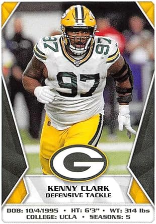 Amazon Com 2020 Panini Nfl Stickers Football 399 Kenny Clark Green Bay Packers Official 1 5 X 2 5 Inch Album Sticker Collectibles Fine Art