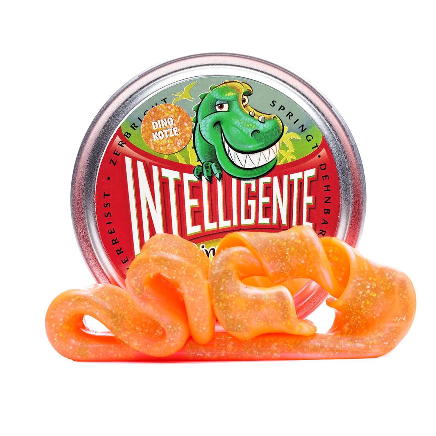 Intelligente Knete - The Original! Dinokotze with Particles - Children's Clay and Therapy Clay in One - Better than Any Stress Ball! For Children and Adults (Standard Tub, 80g)