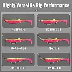 TRUSCEND Hand Made Soft Fishing Lures 12PCS, Paddle