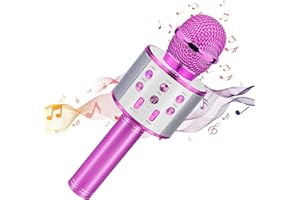 Dodosky Toys for 5 6 7 8 9 10 Year Old Girls, Karaoke Microphone for Kids Visit Toys for Kids for Girls Age 4-12 Interactive Toys for Girls Easter Basket for Teens Age 8 9 10 - Pink