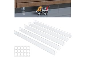 Weekinend Under Couch Blocker,Under Bed Blocker for Pets,Adjustable Clear Toy Blocker for Furniture with Strong Adhesive,Stop Things Going to Under Furniture(5pack 1.6'' H 16" L)