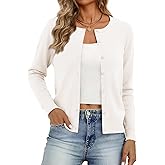 Bellcoco Women's Cardigan Sweaters Lightweight Crew Neck Button Down Long Sleeve Spring Outfits Fashion Clothing 2026