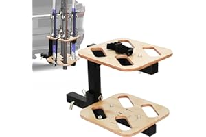 SIENSON Lightweight Folding Hitch Ski Rack with Wooden Surface, Holds 4 Pairs of Skis, Compact Design with Easy Tilt Access, Fits 2" Hitch Receiver, Durable and Stylish Ski Accessories for Car