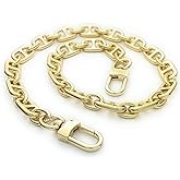 Shoulder Strap Metal Gold Purse Chain Crossbody Replacement ChainsStrap For Purse | Polished Clasp 360 Attached With BagChain | Long Lasting Womens ChainStrap [12mm] Lovely - Gold (24" / 60cm)