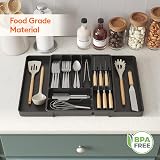 Lifewit Cutlery Drawer Organizer Expandable Tray 9 Compartments Knife Holder view 6