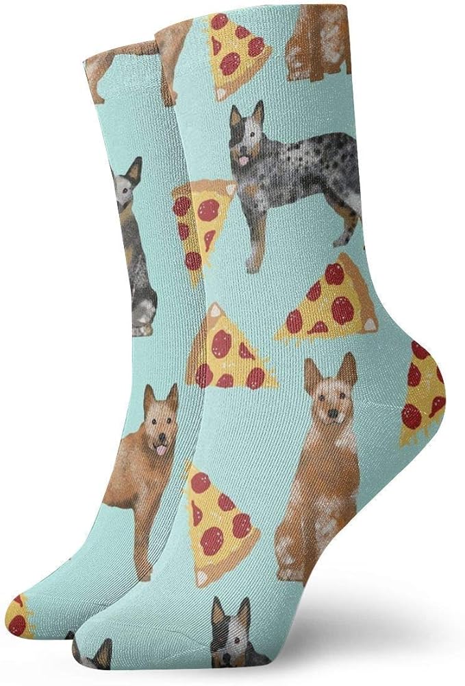 QUEMIN Socks Breathable Australian Cattle Dog Blue and Red Heelers and
