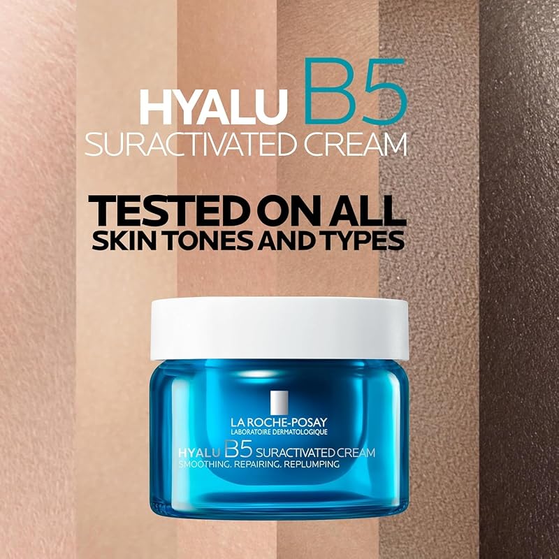 , Hyalu B5, Crème Suractivée, Crème Visage Raffermissante, Lissante et Repulpante, Enrichie en Acide Hyaluronique et Vitamine B5, Pour Tous Types de Peaux, Pot Rechargeable, 50 ml