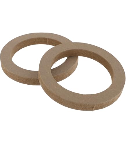 Speaker Adapter 6.5 Inch Pair Of 6.5" Flush Mount Speaker Rings - MDF Spacers For Car Audio Installations MDF Flush Mount Speaker Spacers - Foto 5