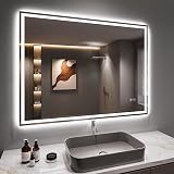 Dripex Bluetooth LED Bathroom Mirror 500x700mm Anti-fog Shaver Socket