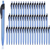 Yuxinrong Retractable Blue Ballpoint Pen Pack of 50 Blue Pens Bulk for Smooth Writing 1.0mm Medium Blue Ink Pen with Comfort grip, Idea for Journaling, Planner, Note Taking Office School Supplies