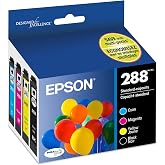 Epson 288 Genuine Ink Cartridge Black and Color Combo Pack T288120-BCS | Works With XP-330 XP-340 XP-430 XP-434 XP-440 XP-446 Inkjet Printers