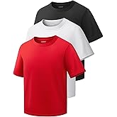 Boys Shirts Athletic Dry Fit Neon T Shirts Short Sleeve Kids Youth Moisture Wicking Quick Dry Sports Training Performance Tee