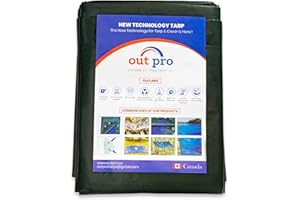 OutPro 20x30 Ft Heavy Duty Green Tarp | New Technology MOX Tarps | Stronger | Durable | UV Resistant | Anti-Shred |100% Water