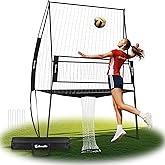 Orealla Volleyball Training Equipment, Volleyball Practice Net Station Freely Adjustable Height of Front Net, Volleyball Training Station Indoor Outdoor Backyard Hitting Serving Passing Practice