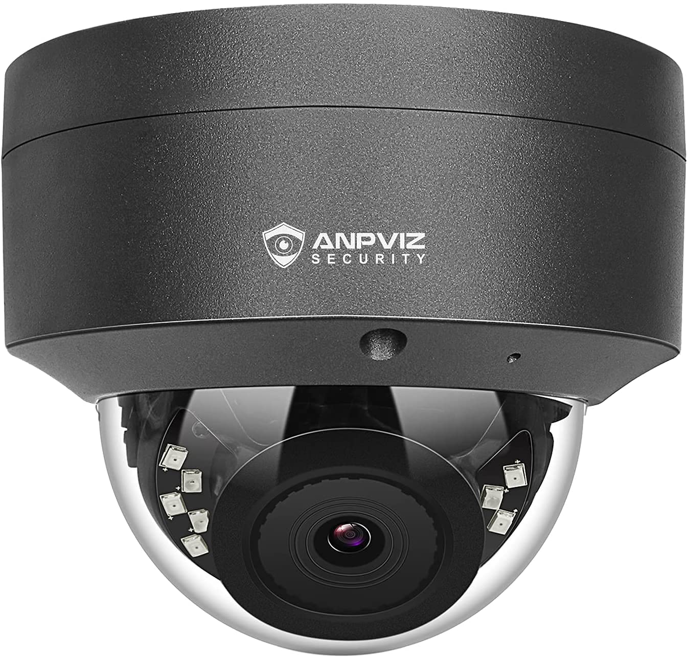 Anpviz 5MP PoE Camera, Outdoor Vandal Dome Security PoE IP Camera with Audio, 98ft Night Vision, H.265, 24/7 Recording Waterproof IP66 Indoor, Wide Angle 2.8mm (Grey), NDAA Compliant (U Series)