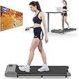 Lacuffy Walking Pad, Under Desk Walking Pad Treadmills for Home/Office, Mini Walking Pad for Home, 2 in 1 Walking Portable Desk Treadmill with Remote Control&LED Display