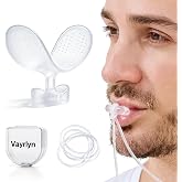 Vayrlyn Reusable Mouth Tape Alternative - Soft Silicone Nasal Breathing Trainer &amp; Gentle Lip Seal Shield, Sleep Tape Replacement for Snoring Men with Beards, Includes Anti-Loss Lanyard &amp; Travel Case
