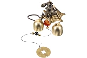 KICHOUSE Vintage Dragon Wind Chime Metal Bell Balcony Hanging Ornament Outdoor Garden Door Decor