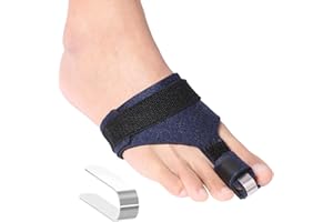 Scurnhau Toe splint, Hammer Toe Straightener, Toe Corrector for Women & Men, Metal Toe Splint for Broken Toe, Crooked Toe, Curled toe, Claw Toe, Mallet Toe, Bent Toe, Toe Brace Support, S