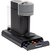 Mind Reader Single Serve Coffee Capsules Drawer, Holds 50 Small Capsules, Coffee Pod Drawer Organizer, Countertop Storage Base, Black