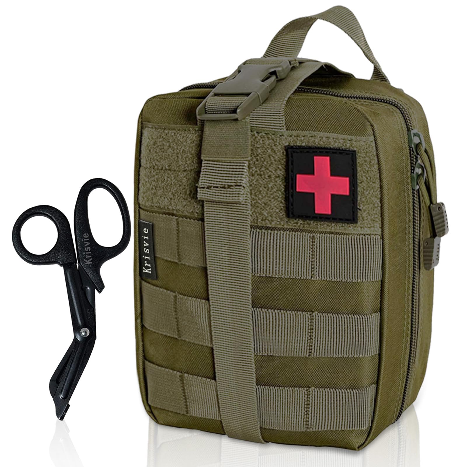 KrisVie Emergency Kit, Empty Survival Kit, Multipurpose First Aid Kit Outdoor, Camping, Fishing, Army, Hiking, Field Medical Rescue Kit