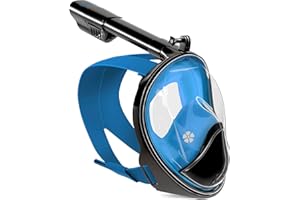 DIVELUX Full Face Snorkel Mask - Snorkeling Gear for Adults and Kids - Diving Mask with 180° Panoramic Viewing - Anti Fog & Anti Leak Scuba Mask, S/M, L/XL, XS