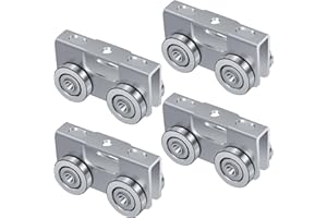 4 Wheel Trolley Assembly Light Duty, Silent Load Trolley Roller Electric Hoist Trolley for Use with 1-5/8" or Taller Strut Ch